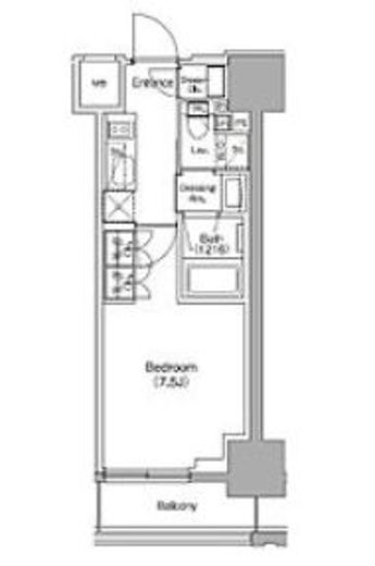 ザ・パークハビオ新御徒町 704 間取り図