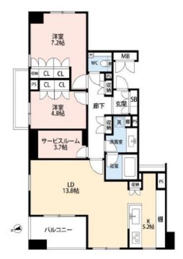 メゾンヴェール白金台 3階 間取り図