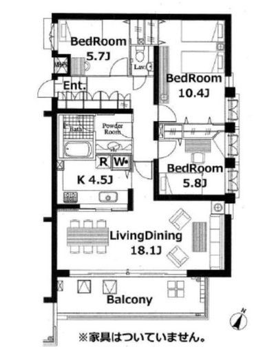 ラナイヘリテイジ 213 間取り図