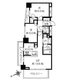 セントラルレジデンス西早稲田 13階 間取り図