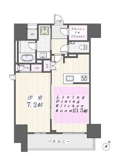 グローリオコンフォート文京本駒込 2階 間取り図