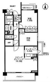 シャトレ美しが丘 204 間取り図