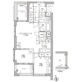 ディアナコート白金台 4階 間取り図