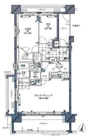 クレッセント多摩川緑地DUO 5階 間取り図