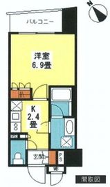 クオリア銀座3丁目 9階 間取り図