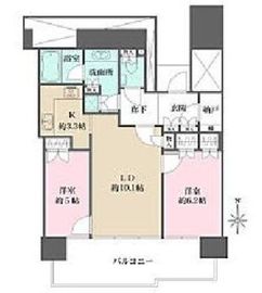 M.M.TOWERS the East (エムエムタワーズ・ザ・イースト) 4階 間取り図