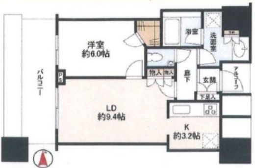 エクラスタワー武蔵小杉 8階 間取り図