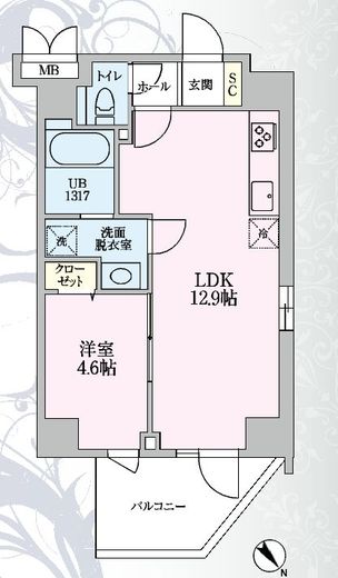 ニアレスタSUGAMO 1001 間取り図