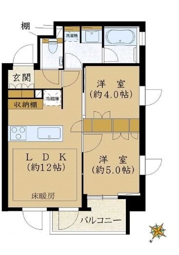オープンレジデンシア根津 3階 間取り図