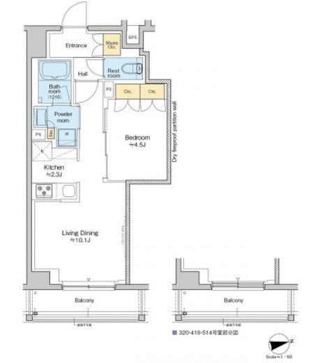 RESIDENCE KOENJI 418 間取り図