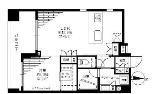 ステージファースト両国アジールコート 701 間取り図
