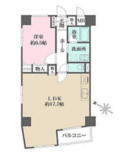 ダイヤハイツ自由が丘 2階 間取り図