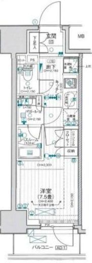 デュオステージ蒲田 6階 間取り図