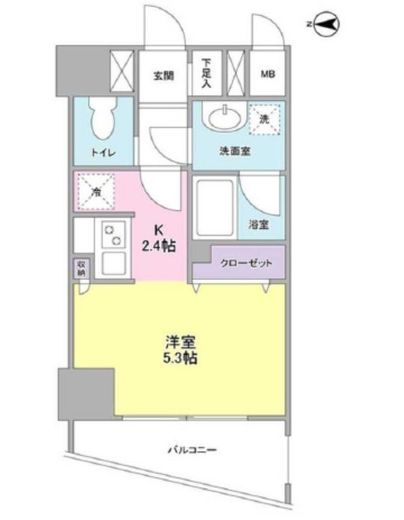 ディアレンス横濱沢渡 306 間取り図