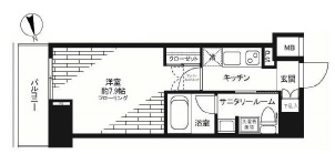 ステージグランデ芝大門 2階 間取り図