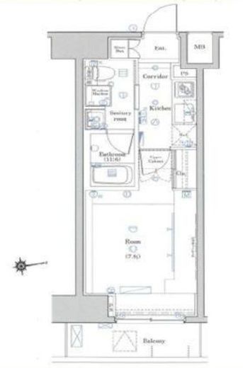 ステージグランデ芝大門 3階 間取り図