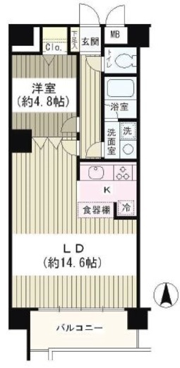 コアシティ中野坂上 505 間取り図