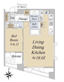 シティハウス代々木ステーションコート 10階 間取り図