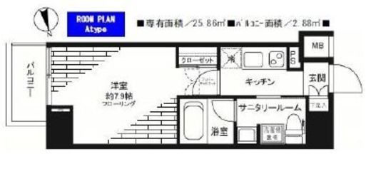 ステージグランデ芝大門 2階 間取り図