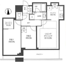 クレストプライムタワー芝 7階 間取り図