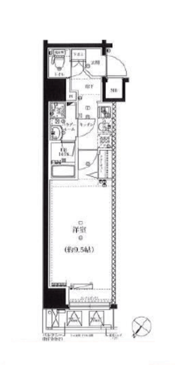 スパシエ日本橋エセンザ 5階 間取り図