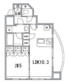 ダイナシティ中野中央 9階 間取り図