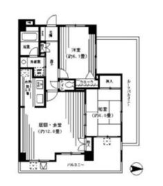 パークヒルズ武蔵小杉 602 間取り図