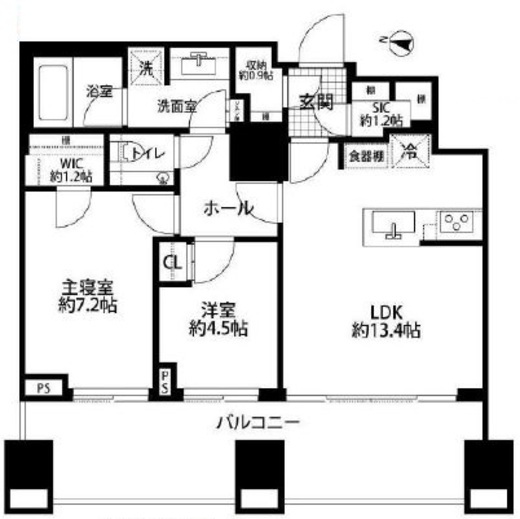 パークコート神宮北参道ザタワー 3階 間取り図