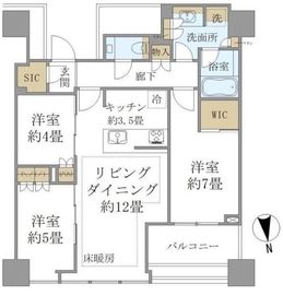 白金ザ・スカイ 8階 間取り図