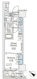 ベルファース人形町 301 間取り図