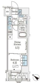 ベルファース人形町 503 間取り図