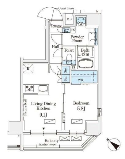 ベルファース人形町 704 間取り図