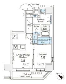 ベルファース人形町 1003 間取り図