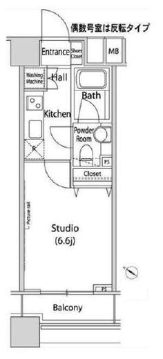 ファーストリアルタワー新宿 5階 間取り図