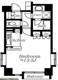 エスコートノヴェル南麻布 3階 間取り図