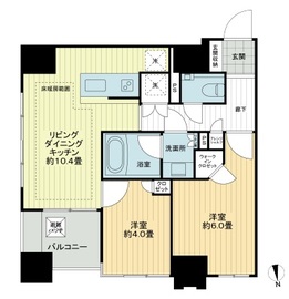 ライオンズ東日本橋 10階 間取り図