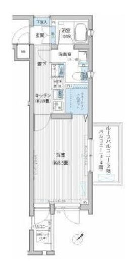 グランジュテ巣鴨 401 間取り図