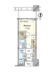 白金ザ・スカイ 8階 間取り図