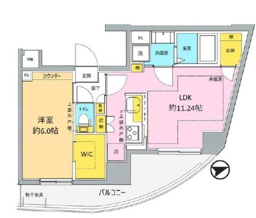 クレヴィスタ武蔵小山 9階 間取り図