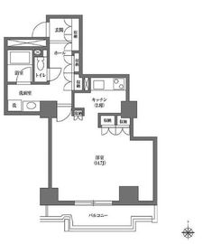 文京グリーンコートビュータワー本駒込 B1105 間取り図