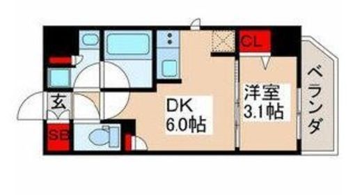 セブンスター森下駅前 503 間取り図