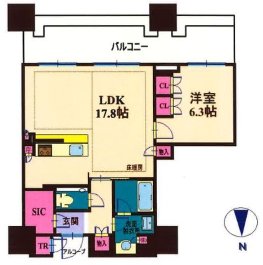 白金ザ・スカイ 25階 間取り図