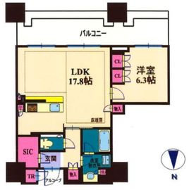 白金ザ・スカイ 25階 間取り図