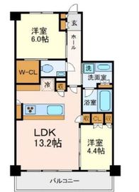 グレンドール新宿牛込柳町 2階 間取り図