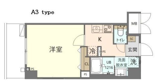 KoHa錦糸町 404 間取り図