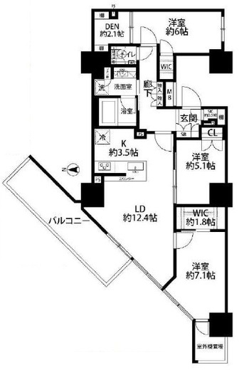 プライムパークス品川シーサイド ザ・タワー 2階 間取り図