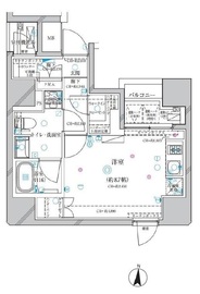 ディアレイシャス錦糸町 13階 間取り図