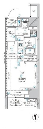 ディアレイシャス錦糸町 3階 間取り図