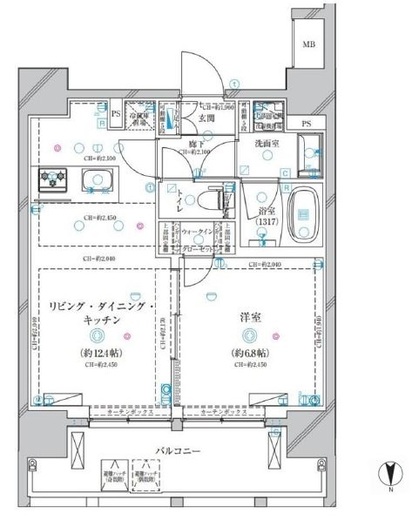 ディアレイシャス錦糸町 13階 間取り図