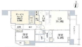 シティハウス武蔵野 7階 間取り図